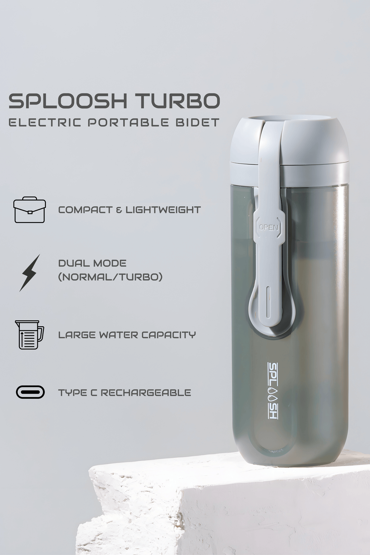 Sploosh Turbo Electric Portable Bidet